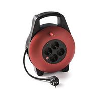 Famatel - Enrollacables IP40 4 tomas I Industrial I 2 Polos + TT Lateral I 16A I 250V I Cable 3 x 1,5mm de 10m I Disyuntor