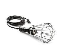 FAMATEL - Lámpara portátil goma | Lámpara de trabajo | 200W | Con cable de 5m | Bombillas E27 | Producto certificado con CE | Negro