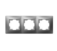 Famatel - Marco Triple | Serie Habitat 15 | Fácil instalación | Alta estanqueidad del Producto | Aluminio, Gris