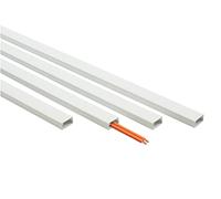 FAMATEL - Minicanal Adhesivo | 10 x 20 mm | Fácil Montaje | Tira de 2m | Gris, Blanco