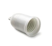 FAMATEL - Portalámparas provisional para obra | Termoplástico | Bombillas E-27 | 4A | 250V | Blanco