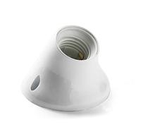 FAMATEL - Portalámparas Zócalo Curvo | E27 | Blanco