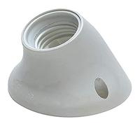 FAMATEL - Portalámparas Zócalo Curvo | E27 | Gris, Blanco