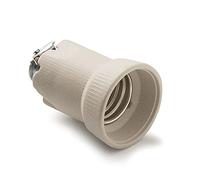 FAMATEL - Portalámparas cerámica | Bombillas E-40 | Soporte 3/8G | Blanco