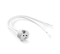 FAMATEL - Portalámparas cerámica halógeno | GU-5,3/6,35, | 8A | 24V | Con cable de silicona de 15 cm