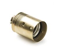 FAMATEL - Portalámparas metálico liso | Bombillas E-27 | Material metálico | Dorado