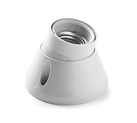 FAMATEL - Portalámparas zócalo orientable 360° | Bombillas E-27 | 4A | 250V | Porcelana
