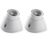 FAMATEL - Portalámparas zócalo orientable 360° | Bombillas E-27 | 4A | 250V | Porcelana (Paquete de 2)