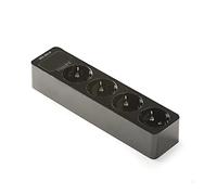 FAMATEL - Regleta de 4 tomas | Sin Cable | Hasta 3680W | 16A | 250V | Protección Infantil | Orientación tomas a 45o | Evita consumos fantasma | Negro