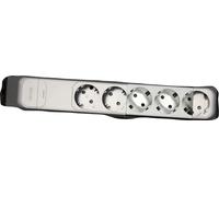 FAMATEL - Regleta de 5 tomas | Sin Cable | Hasta 3680W | 16A | 250V | Protección Infantil | Orientación tomas a 45o | Evita consumos fantasma | Blanco