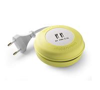 Famatel Roller | Enrollable con 2 USB | 2 Metros | con Material de Silicona | con una Alta flexibilidad y Resistencia | Amarillo, Verde, 9x9x4cm