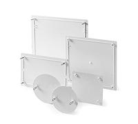 FAMATEL - Tapa caja empotrar con tornillos | Sin conos | 160x100 | Gris