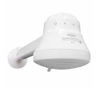 FAME - Ducha eléctrica 110V - 4 temperaturas. Incluye: cabezal, manguera con cabezal de mano + soporte, tubo de instalación, resistencia de repuesto incluida.