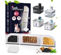 FAMELEC Paquete de 10 filtros de agua de repuesto para fuente automática Downypaws con grifo DPWFP6, filtros compatibles con fuente de agua inalámbrica Fursink de 84 onzas/2.5 L para gatos en el
