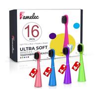 FAMELEC Paquete de 16 cabezales de cepillo de dientes eléctrico para cabezas de repuesto Burst Kids, cerdas ultra suaves para una limpieza profunda, ajuste perfecto para cabezales de cepillo de