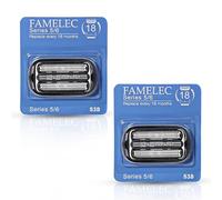 FAMELEC Upgrade 53B compatible con Braun S5 modelos de cabezal de repuesto 5018s 5020s 5035s 5049cs 5050cs 5762, hoja de repuesto y cortador para afeitadoras de nueva generación Series 5/6, paquete de