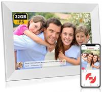 Fameo - Marco de memoria digital de 32 GB, 10,1 pulgadas, WiFi, pantalla táctil IPS HD 1280 x 800, rotación automática, soporte para tarjeta Micro SD, momentos de intercambio instantáneo (blanco)