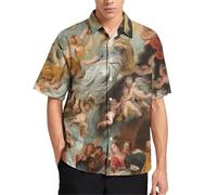 famesale Camisas para Hombre Impresas en 3D de Nuestra Señora de Guadalupe Blusas y Tops con Estampados de Flores de Colores María Dios y Jesús