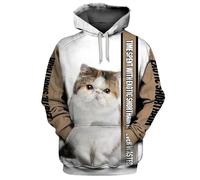 famesale El Tiempo Que pasas con Bengal Nunca es Tiempo perdido Sudadera con Capucha Unisex Impresa en 3D Sudadera con Capucha Divertida con Animales Ropa Informal de Calle Chándal