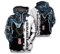 famesale Hombres Sudadera con Capucha Lindo Perro Pug Pata Impreso 3D Mujeres Sudadera con Capucha Manga Larga Pullover