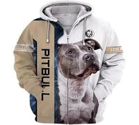 famesale Si no Tienes uno Nunca entenderás Pitbull 3D Impreso Cremallera Sudadera con Capucha Hombres Mujeres Sudadera Chaqueta Casual Streetwear
