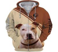 famesale Si no Tienes uno Nunca entenderás Pitbull 3D Impreso Cremallera Sudadera con Capucha Hombres Mujeres Sudadera Chaqueta Casual Streetwear