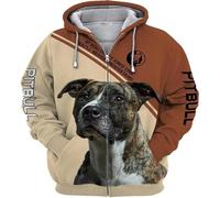 famesale Si no Tienes uno Nunca entenderás Pitbull 3D Impreso Cremallera Sudadera con Capucha Hombres Mujeres Sudadera Chaqueta Casual Streetwear