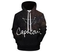 famesale Sudadera con Capucha Unisex Galaxy Zodiac Gemini/Pisces/Taurus/Virgo/Aries Constellation 3D Printed Hoody Sweatshirt Fashion Casual Pullover con Bolsillo para Hombre y Mujer