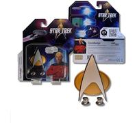 FAMETEK Insignia de comunicador de Star Trek The Next Generation Chirping, TNG ComBadge versión no Bluetooth, Recuerdos de Star Trek, Regalos y coleccionables
