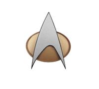 FAMETEK Insignia de comunicador de Star Trek The Next Generation Chirping, TNG ComBadge versión no Bluetooth, Recuerdos de Star Trek, Regalos y coleccionables
