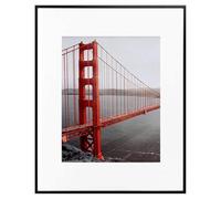 Fametory Gallery Edition - Marco de póster de madera negra premontada, diseño del Golden Gate, 61 x 91,4 cm