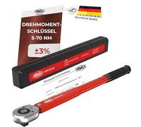 FAMEX 10876 Llave dinamométrica de 3/8 pulgadas (10 mm), accionamiento 20-110 Nm, para medición en ambas direcciones de giro, moto, coche, bicicleta, probada