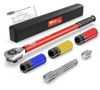FAMEX 10886-3-RS1 - Llave dinamométrica de 1/2" (12,5 mm, 30-210 Nm, tuercas de impacto de acero al cromo-molibdeno, manguitos giratorios, adaptador de extensión, para coche, moto, furgoneta