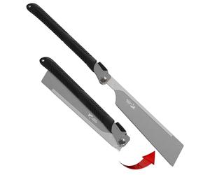 FAMEX 5527 - Sierra japonesa profesional Dozuki 240 mm de acero al carbono - Muy fina 22 TPI - Grosor: 0,3 mm - Hecho en Japón - Sierra de mano plegable para bricolaje y comercio, sierra fina
