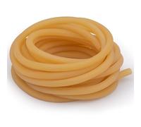 Famgee Tubo de goma de látex puro natural de 16.4 pies, banda de fusil, tubo de laboratorio quirúrgico, manguera de goma altamente elástica y fuerte 1/4 pulgadas IDx3/8 pulgadas OD (6x9 mm)