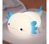 FAMIDUO Iluminación infantil nocturna Axolotl, lámpara de axolotl, luz nocturna de silicona regulable/recargable para guardería, decoración para habitación de bebé, regalo de axolotl para niños