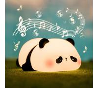 FAMIDUO Luz Bebe Nocturna Panda con Ruido Blanco, Máquina de Sonido para Ayudar a Dormir al Bebé, Luz Nocturna Infantil de Silicona con Temporizador/Regulable para Guardería, Regalo para Niños y Niñas