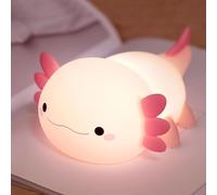 FAMIDUO Luz Nocturna Infantil Axolotl, Lampara Quitamiedos Infantil USB Recargables con Control Táctil， Luz Bebe Nocturna 20 Minutos Temporizador,Decoración para Dormitorio,Regalo para Bebés y Niños