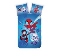 Familando Juego de cama Spidey (2 piezas) - Funda de edredón y funda de almohada de 135 x 200 cm y 80 x 80 cm con cremallera - 100% algodón reforzado - Diseño reversible - Certificado Öko-Tex