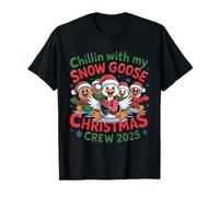 Familia a Juego Chilling Silly Goose Christmas Crew 2025 Camiseta