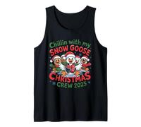 Familia a Juego Chilling Silly Goose Christmas Crew 2025 Camiseta sin Mangas