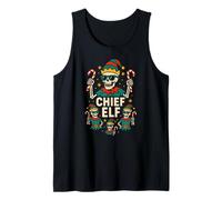 Familia a Juego Elf Chief Elf Fun Mens Christmas Group Camiseta sin Mangas