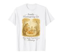 Familia Acción de Gracias 2025 Tiempo Pasados Juntos Bendición Camiseta