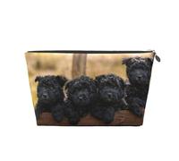 Familia Affenpinscher Cachorros Perros Negros Mono, Bolsa de artículos de tocador Bolsa de Maquillaje Bolsa de cosméticos Bolsa de artículos de tocador de Viaje portátil