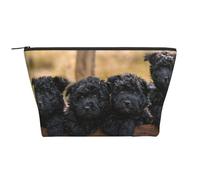 Familia Affenpinscher Cachorros Perros Negros Mono, Bolsa de artículos de tocador Bolsa de Maquillaje Bolsa de cosméticos Bolsa de artículos de tocador de Viaje portátil