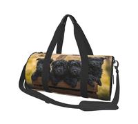 Familia Affenpinscher Cachorros Perros Negros Mono, Bolsa de Viaje de Gran Capacidad, Bolso Redondo, Bolsa de Viaje Deportiva, Bolsa de Mano, Bolsa de Fitness