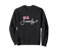 Familia británica - Bandera británica Union Jack Heritage Word Art Sudadera