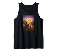 Familia Caminando hacia la Escena del Templo Camino Eterno mormón Camiseta sin Mangas