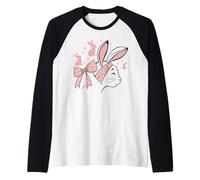 Familia cristiana Alpha Bro Sis de la generación preescolar de Easter Bunny Camiseta Manga Raglan