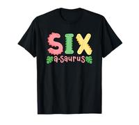 Familia de 6 años de edad Six Saurus Kids Dinosaur 6th Birthday Camiseta